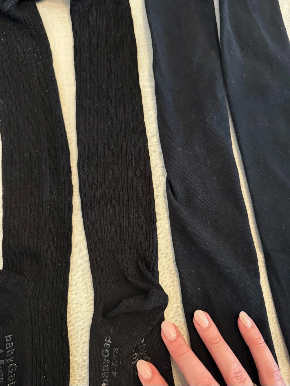 Girls’ Knit Tights Bundle (Size 4–6)